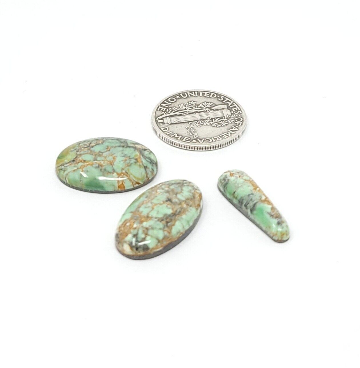 Australian Variscite Hand Cut Natural Oval Free Form Cabochon Lot 16 Carats