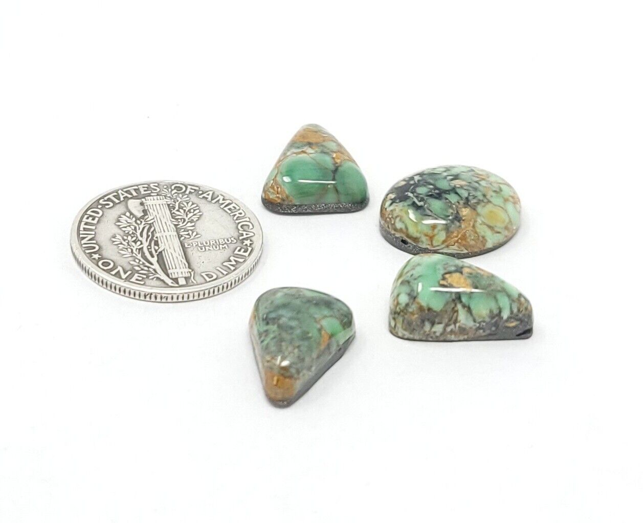 Natural Australian Variscite Hand Cut Triangle Shape Cabochon Lot 16.9 Carats