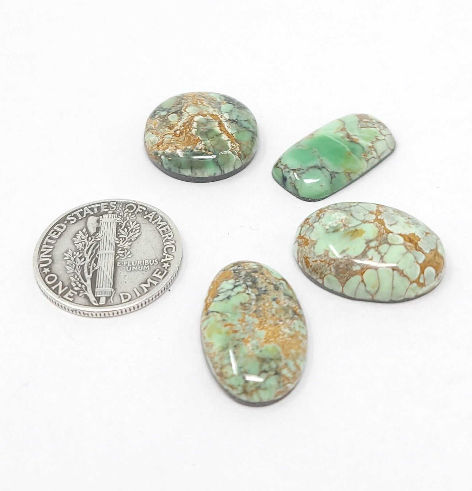 Natural Australian Variscite Hand Cut Mixed Shape Cabochon Lot 30.2 Carats