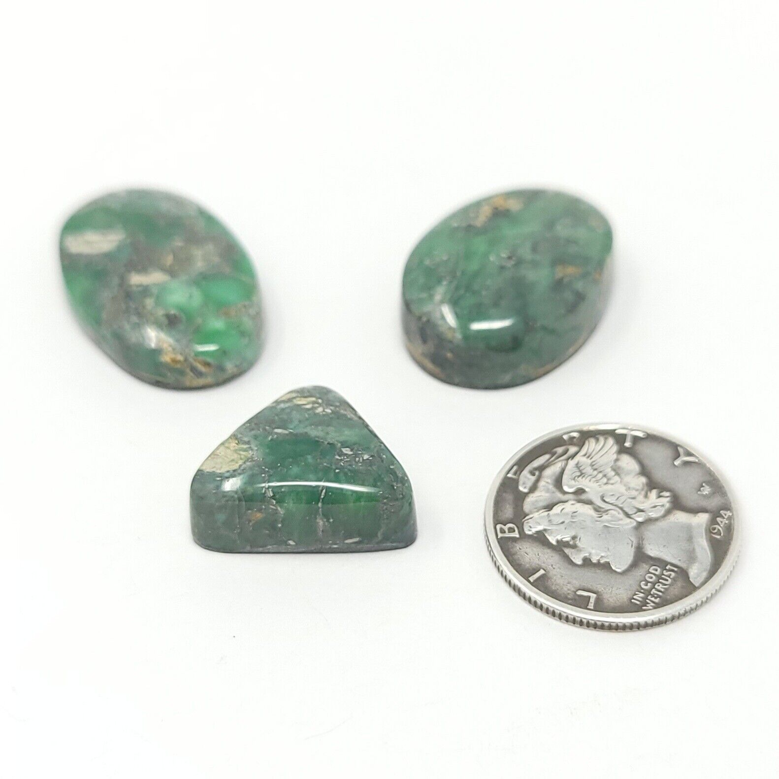 Australian Variscite Natural Hand Cut Cabochon Lot 37.8 Carats Oval Shape