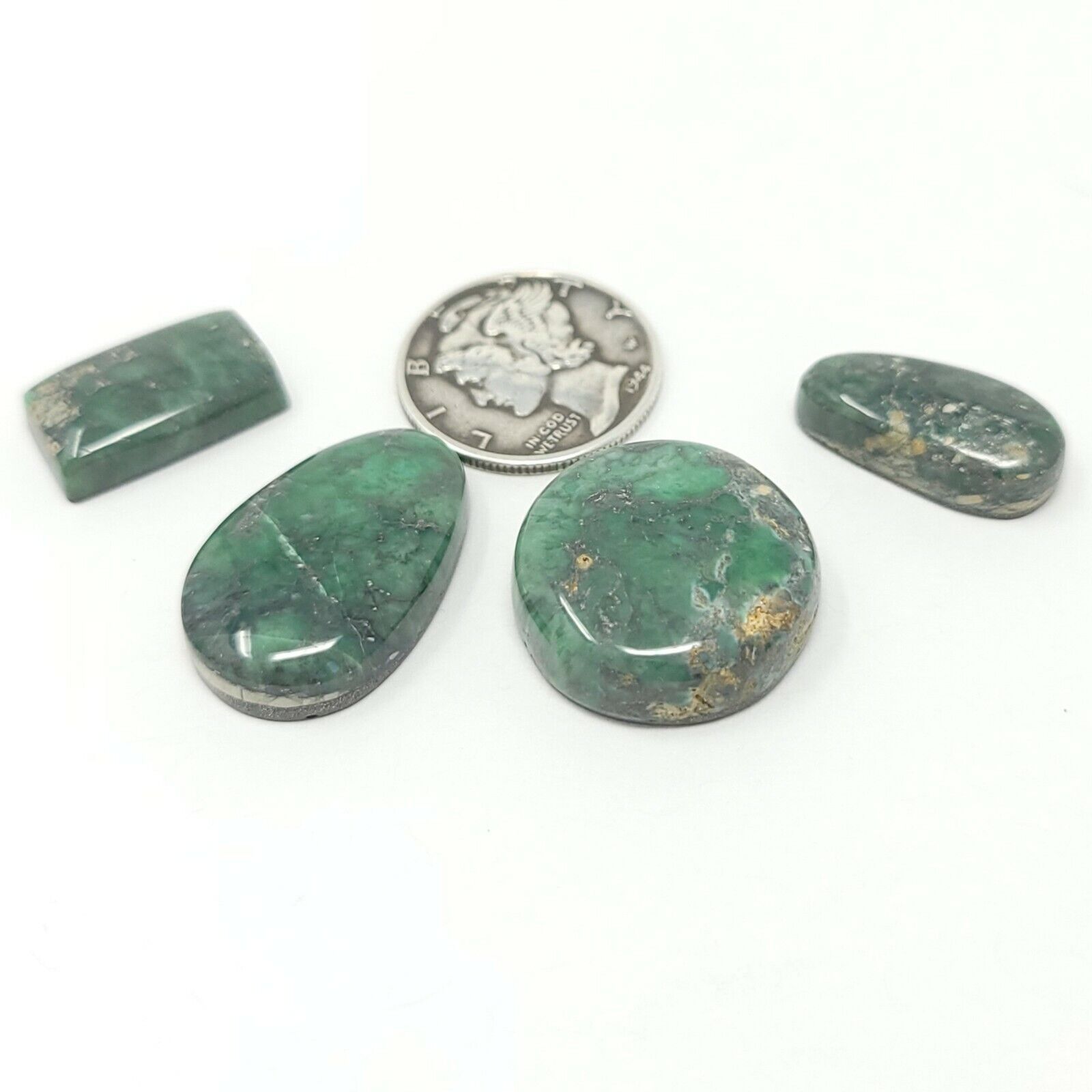 Australian Variscite Natural Hand Cut Cabochon Lot 44.3 Carats Oval Round Shape