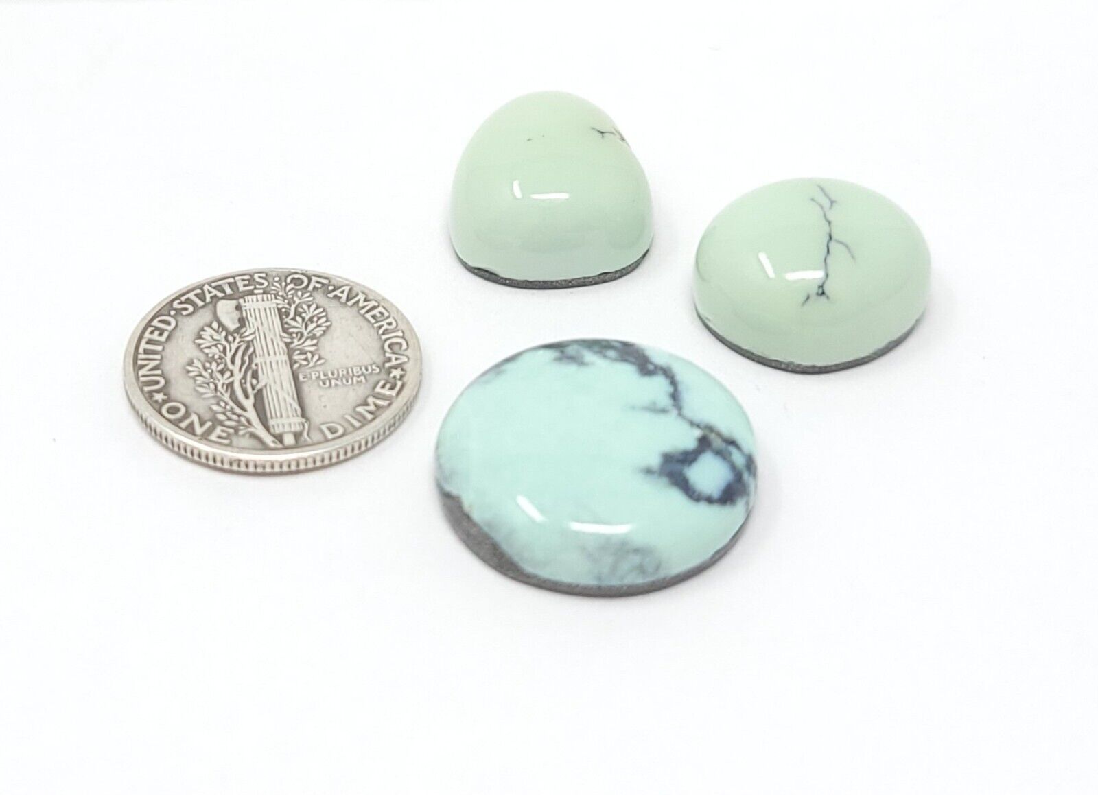 Natural Prince Variscite Cabochon Lot Mint Green Round Mixed Shape 36.2 Carats