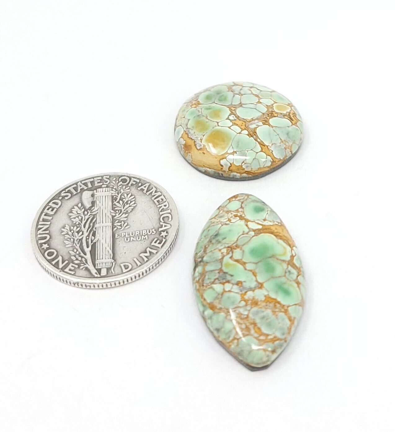 Australian Variscite Hand Cut Natural Mixed Shape Pair Cabochon Lot 19.8 Carats