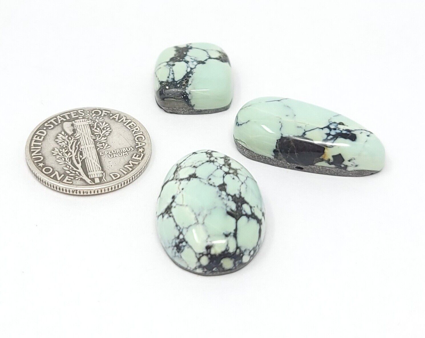 Natural Prince Variscite Cabochon Lot Mint Green Oval Mixed Shape 30.8 Carats