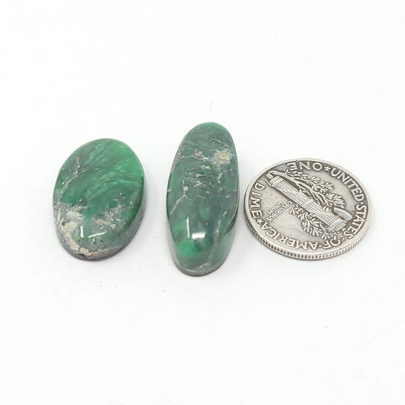 Natural Australian Variscite Cabochon Lot Green Oval Free Form 25.8 Carats