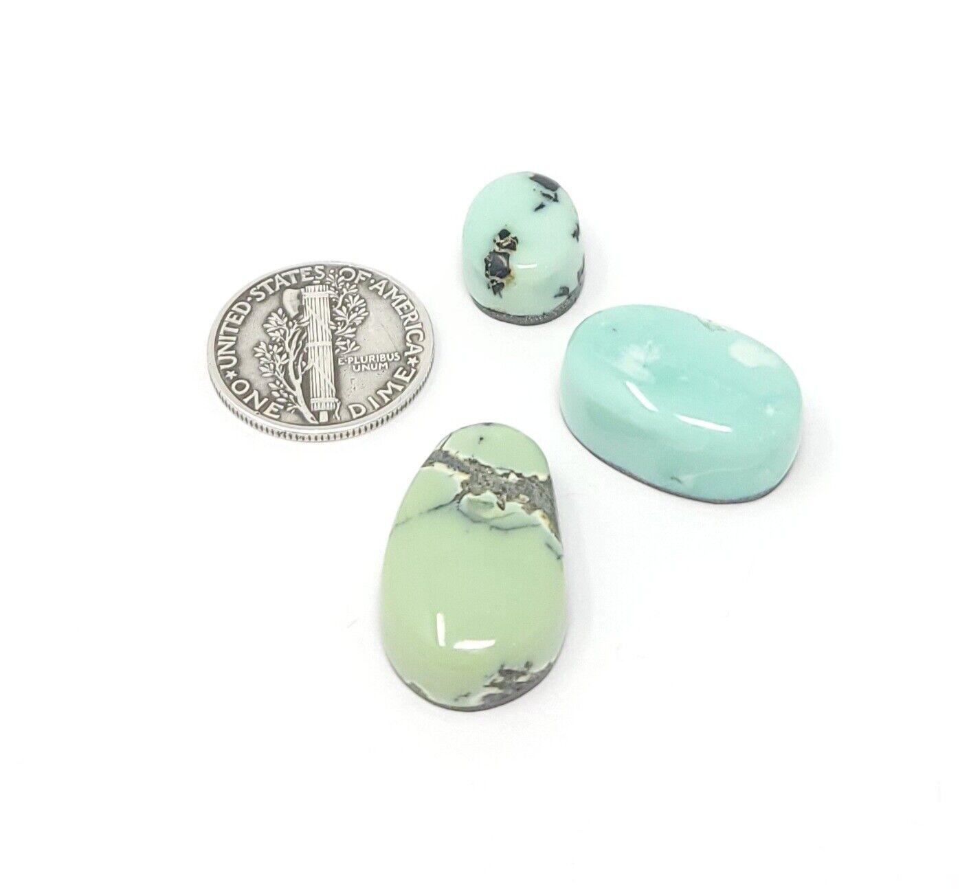 Natural Prince Variscite Lot Mint Green Oval Free Form Cabochons 38.3 Carats