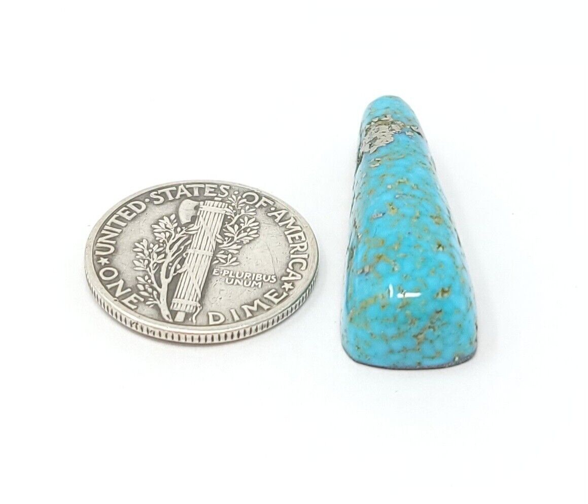 Natural Persian Turquoise Cab With Pyrite Triangle Shape 16.1 Carats