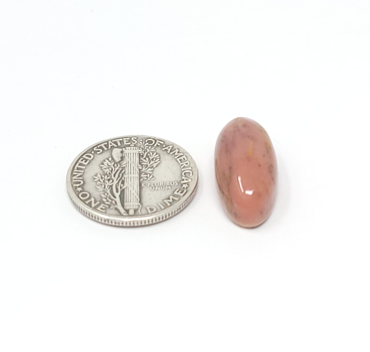 Natural Australian Pink Opal Oval Shape Cabochon 6.6 Carats