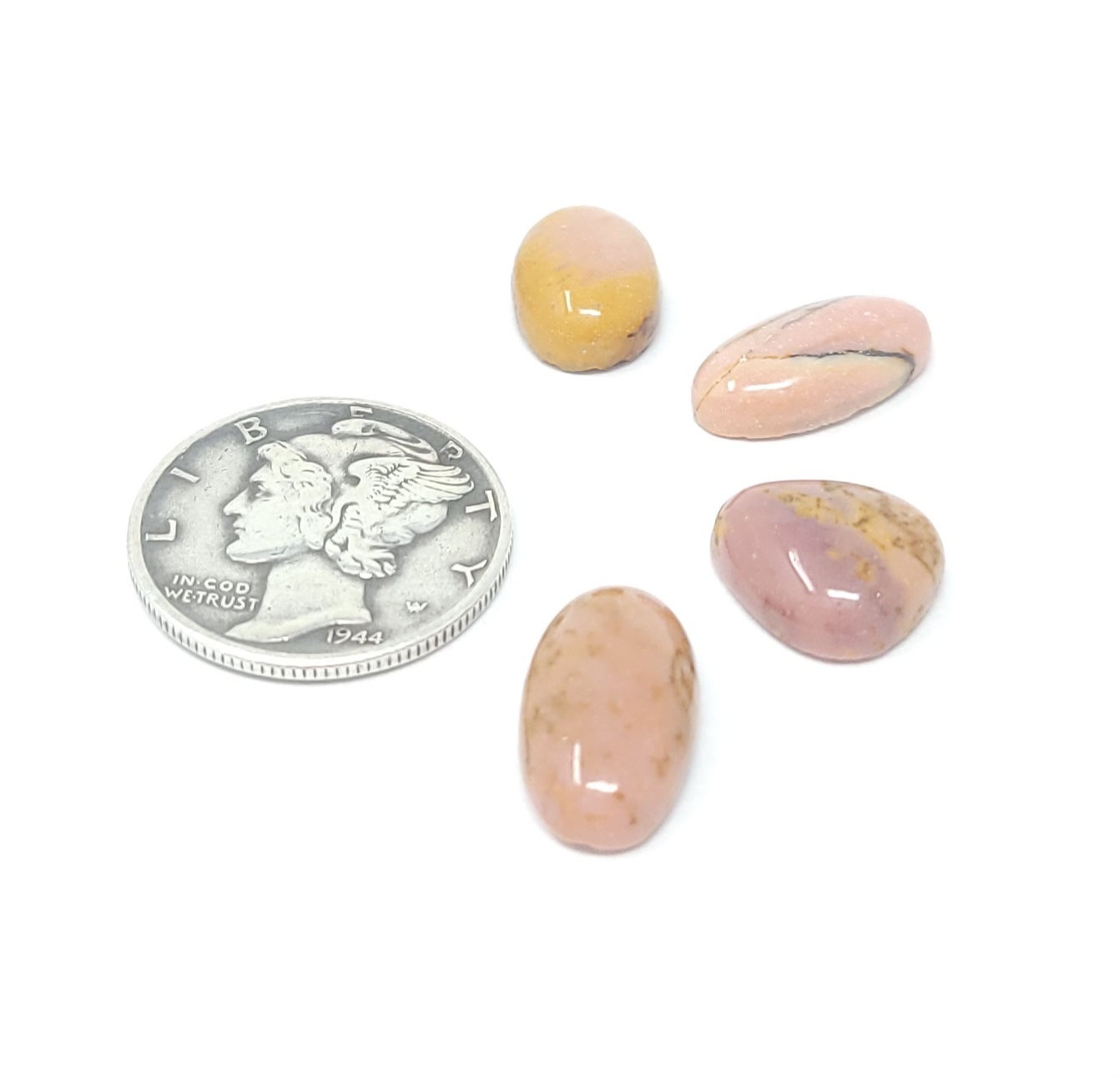 Natural Pink Australian Opal Oval Free Form Shape Minis Cabochon Lot 9 Carats