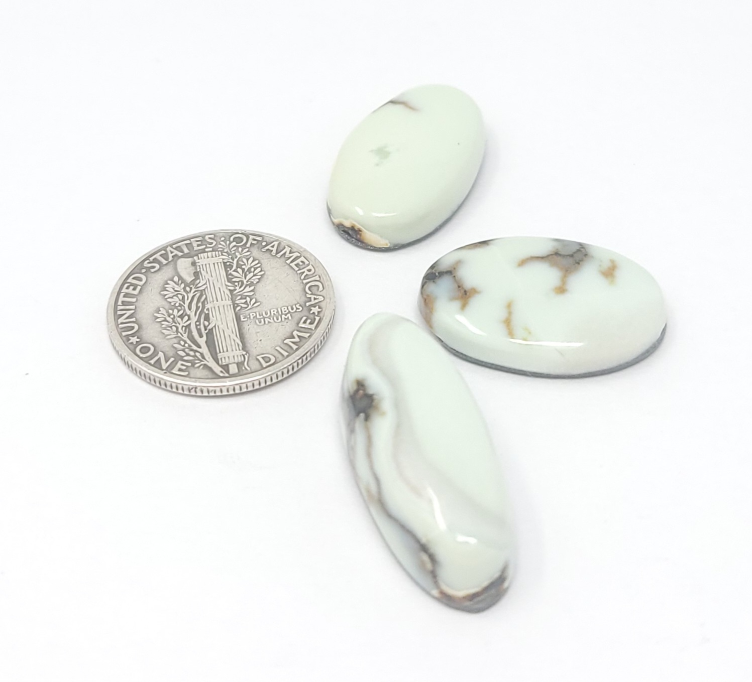 Natural Aloe Variscite Cabochon Lot Hand Cut Mixed Oval Shape 29.8 Carats