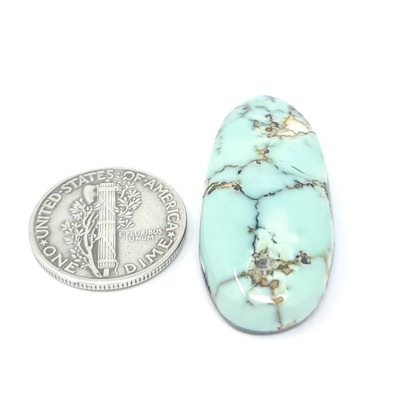 Natural Prince Variscite Mint Green Free Form Shape Cabochon 26.8 Carats