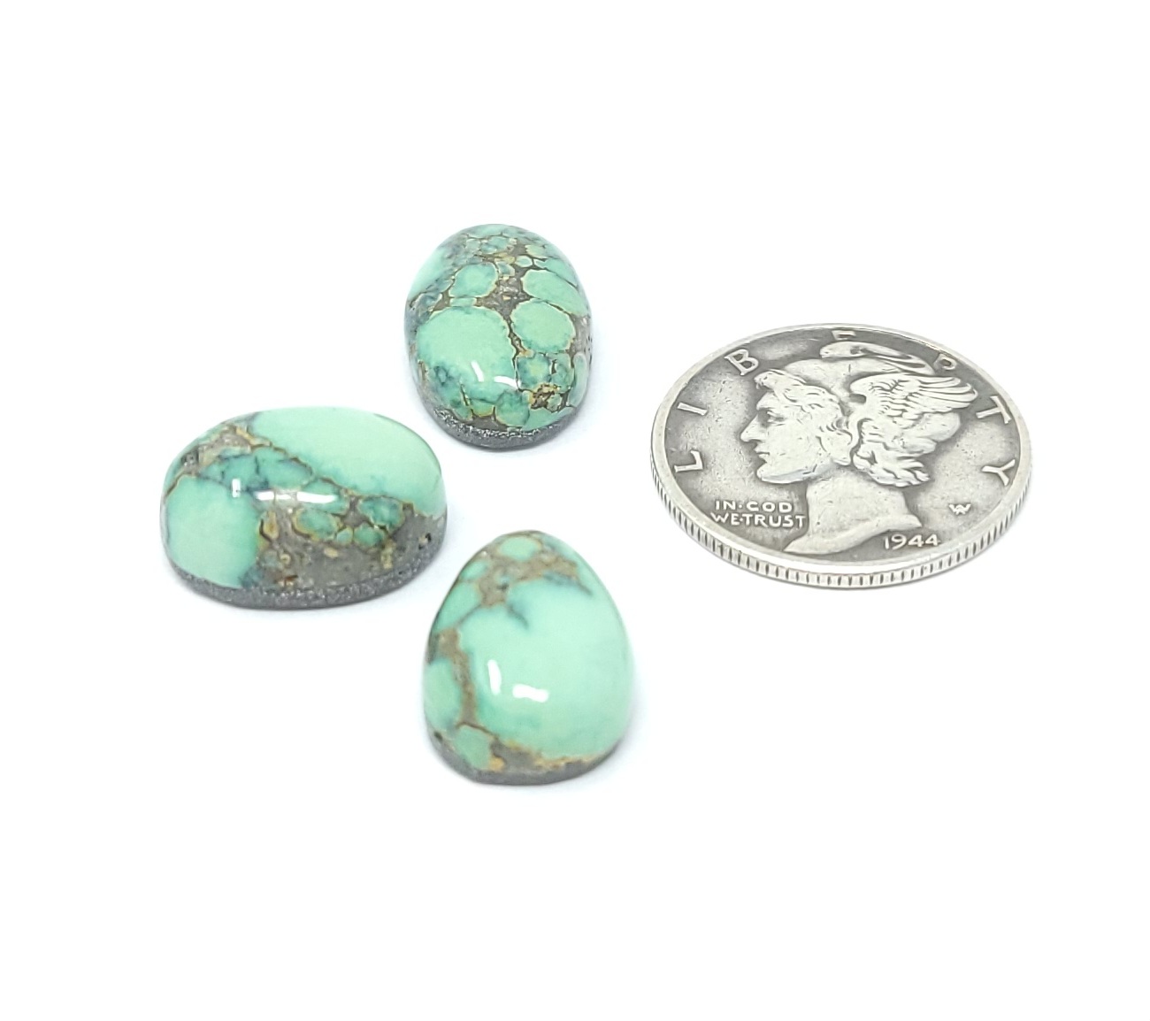 Natural Webbed Peacock Variscite Oval Shape Free Form Cabochon Lot 13.8 Carats