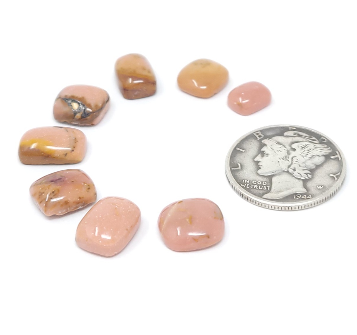 Natural Pink Australian Opal Mixed Cushion Shape Minis Cabochon Lot 12 Carats