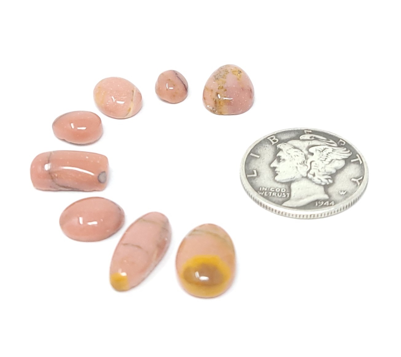 Natural Pink Australian Opal Mixed Free Form Shape Minis Cabochon Lot 10 Carats