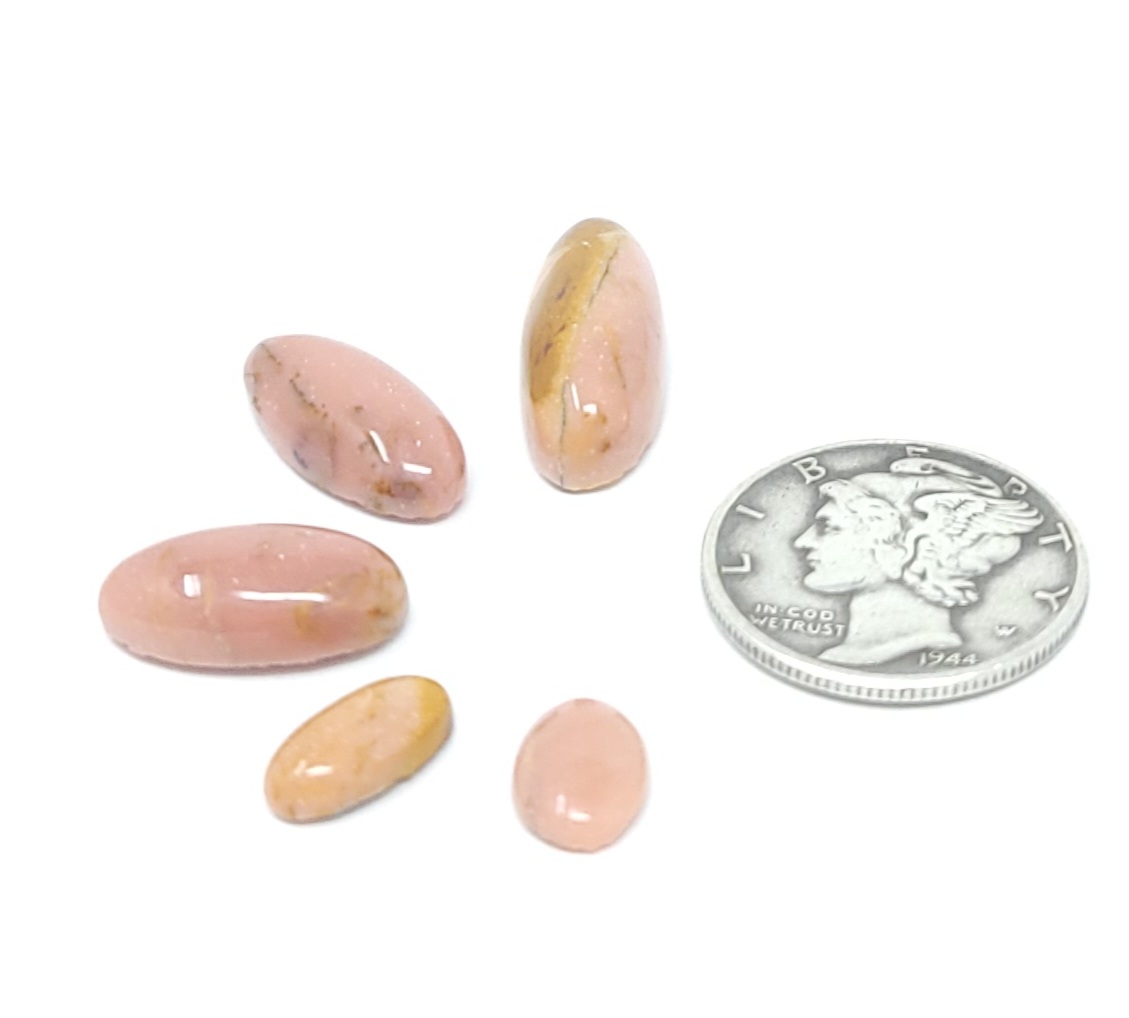 Natural Pink Australian Opal Mixed Oval Shape Hand Cut Cabochon Lot 11.5 Carats