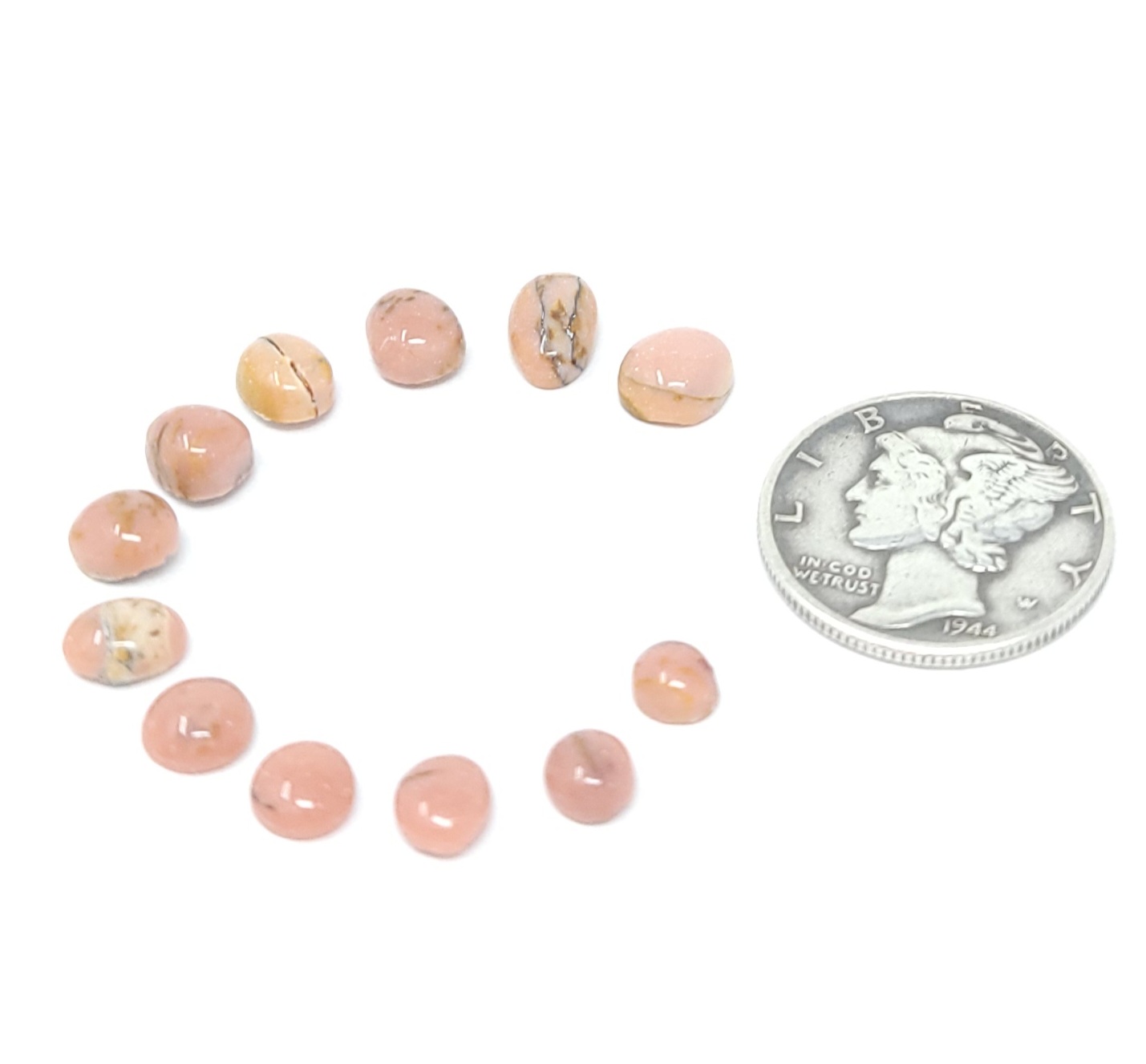 Natural Pink Australian Opal Mixed Oval Shape Littles Cabochon Lot 5.3 Carats