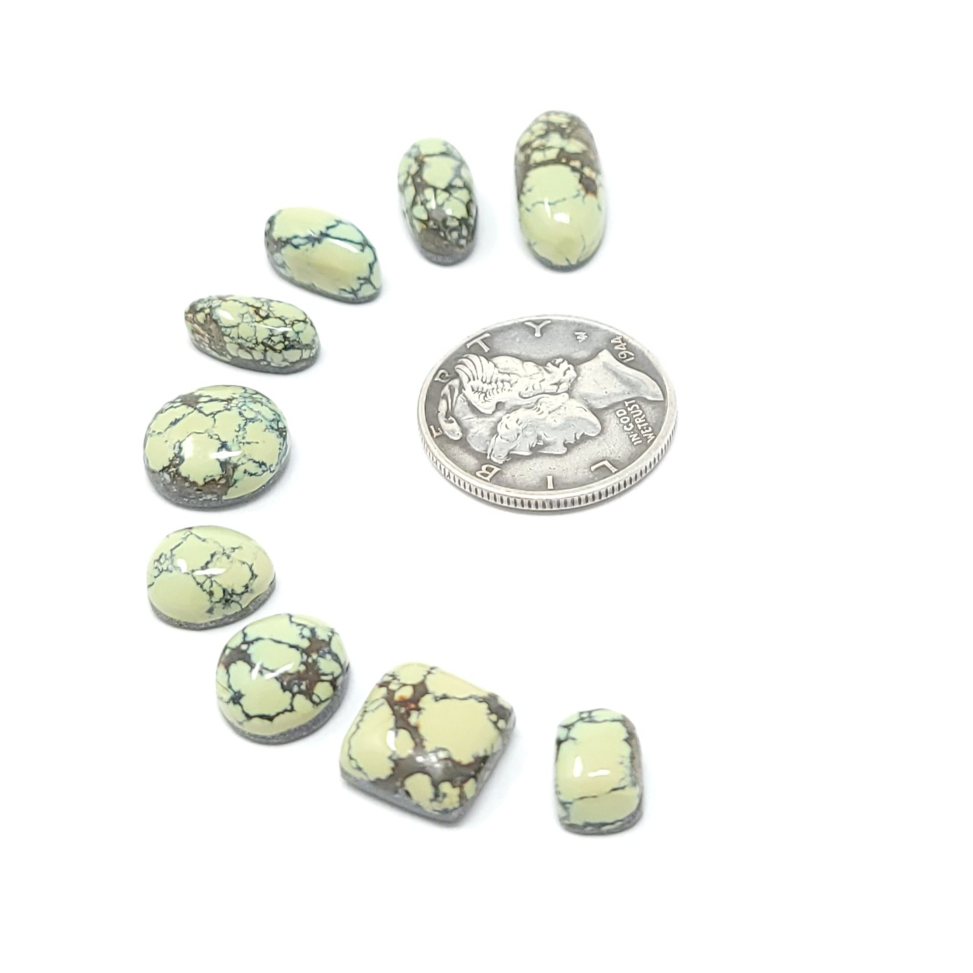 Natural Peacock Variscite Free Form Mixed Shape Littles Cabochon Lot 18.9 Carats