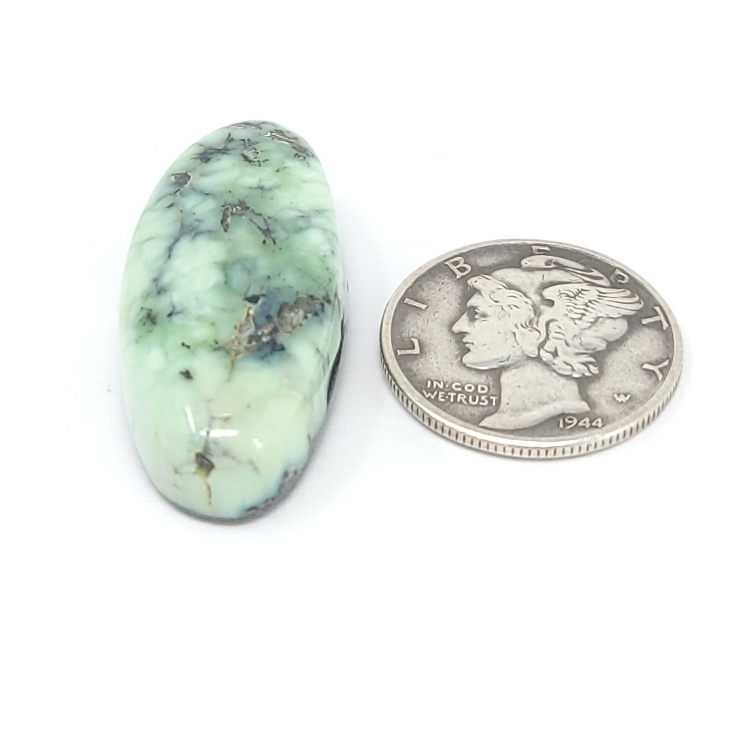 White Mountain Natural Variscite Oval Shape Single Cabochon 23.8 Carats Hand Cut