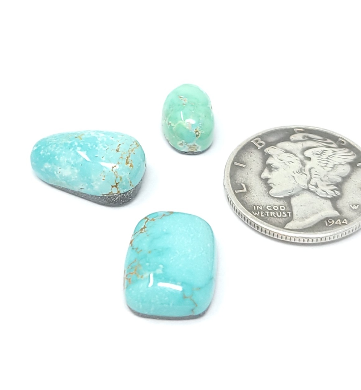 Natural Blue Carico Lake Turquoise Mixed Shape Cabochon Lot 12.3 Carats